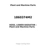 1860374M2 - HOSE, LOWER RADIATOR