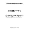 1850837M91 - 9'' SINGLE CLUTCH COVER
