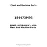 184473M93 - PUMP, HYDRAULIC - MKI