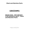 184334M1 - BRAKE ROD - DRY BRAKES (C/W SPACER & NUT)