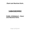 1684582M92 - PUMP, HYDRAULIC