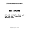 1684473M1 - HYD. QR COUPLING MALE 1/2" BSP 3/4" UNF