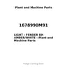 1678990M91 - LIGHT - FENDER RH AMBER/WHITE