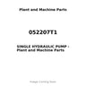 052207T1 - SINGLE HYDRAULIC PUMP