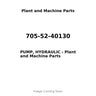 705-52-40130 - PUMP, HYDRAULIC