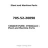 705-52-20090 - TANDEM PUMP, HYDRAULIC