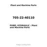 705-22-40110 - PUMP, HYDRAULIC