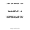 600-825-7111 - ALTERNATOR: 24V, 75A