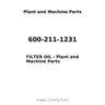600-211-1231 - FILTER OIL