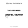 600-181-1600 - ELEMENT AIR ASSY (INNER & OUTER)