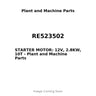 RE523502 - STARTER MOTOR: 12V, 2.8KW, 10T