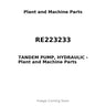 RE223233 - TANDEM PUMP, HYDRAULIC