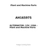 AH165975 - ALTERNATOR: 12V, 120A
