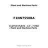 F1NN7550BA - CLUTCH PLATE - 13'', 7 PAD