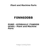 F0NN600BB - PUMP - HYDRAULIC (TANDEM GEAR)