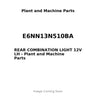 E6NN13N510BA - REAR COMBINATION LIGHT 12V LH