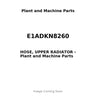 E1ADKN8260 - HOSE, UPPER RADIATOR