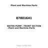 87801641 - WATER PUMP - FRONT SECTION