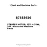 87583926 - STARTER MOTOR: 12V, 4.2KW, 10T