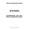 87576052 - ALTERNATOR: 14V, 65A