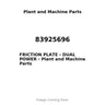 83925696 - FRICTION PLATE - DUAL POWER
