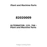 82020009 - ALTERNATOR: 12V, 70A