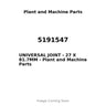 5191547 - UNIVERSAL JOINT - 27 X 81.7MM